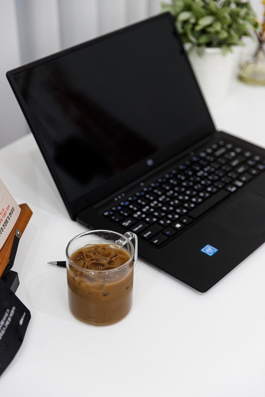 coffee, notebook, coffee cup, pc, office, desk, computer, cup, laptop, internet